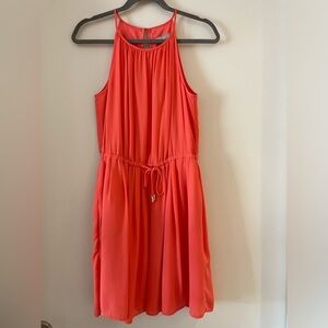 Banana Republic pleated Dress - Coral Color
